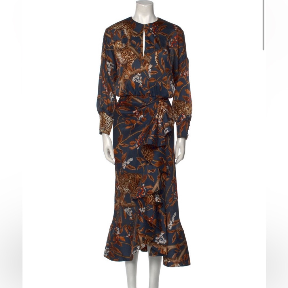 NWOT  Johanna Ortiz Elegant Floral Print Dress - Picture 12 of 16